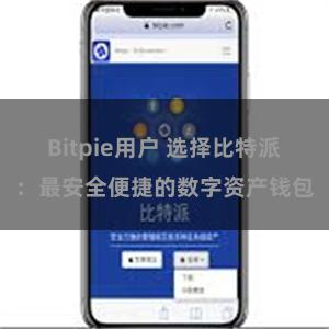 Bitpie用户 选择比特派：最安全便捷的数字资产钱包