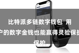 比特派多链数字钱包 用户的数字金钱也能赢得灵验保护